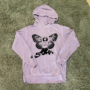 Olivia Rodrigo Sour Butterfly Hoodie Lavender official merch, sour sweatshirt